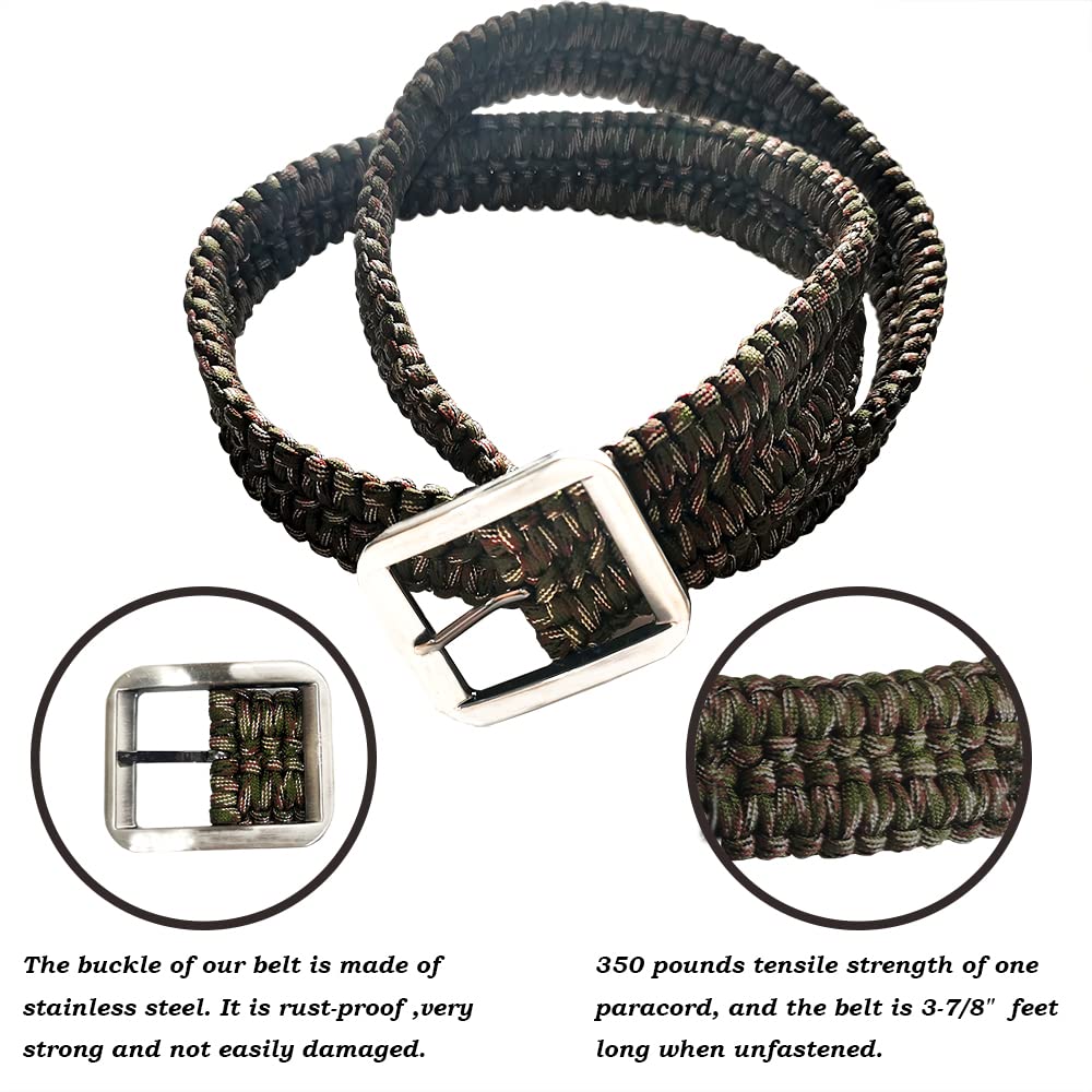 Amazon.co.jp: タクティカルパラコードベルト、調節可能なウエスト