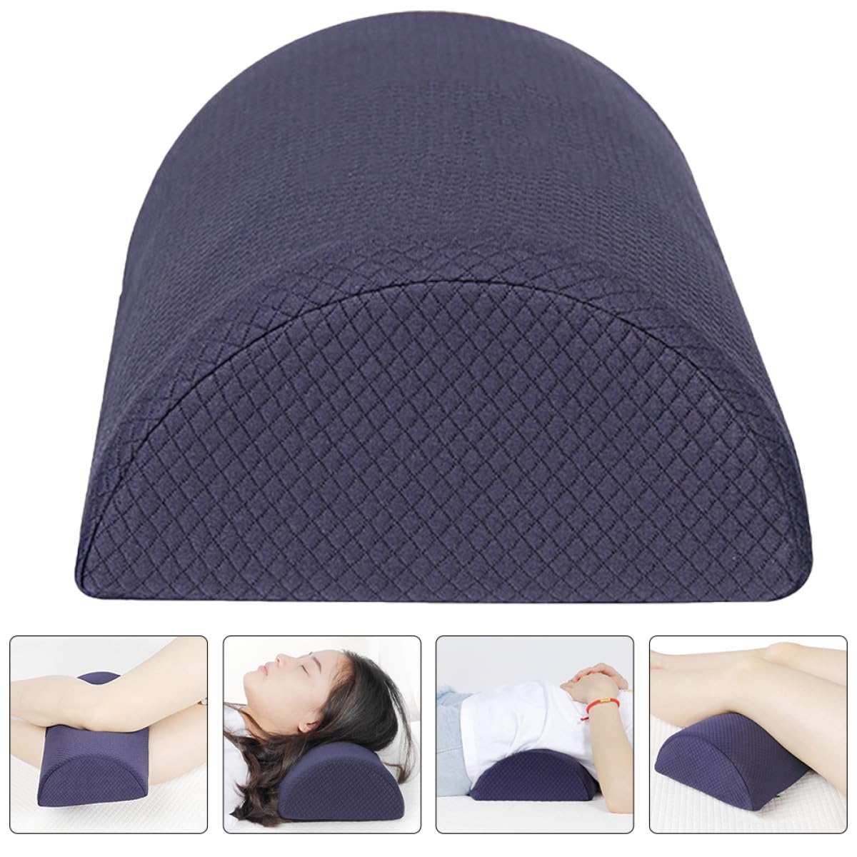 IMIKEYA Cuscino per Ginocchia in Memory Foam, Grande Cuscino a Rullo per Gambe Rivestimento Lavabile e Staccabile, Supporto Lombare Ergonomico per Uso Domestico, Viaggio, Auto e Ufficio
