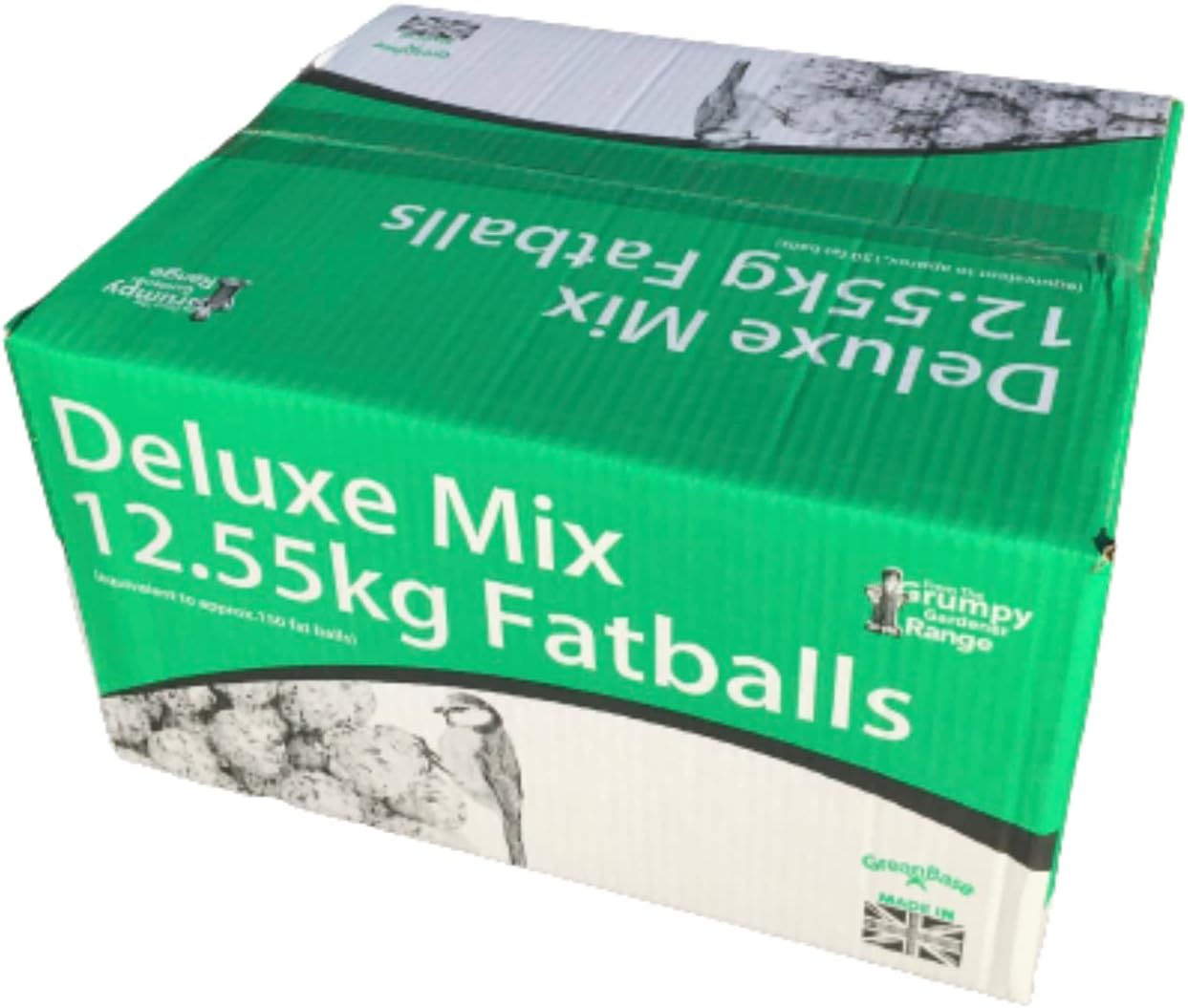 Grumpy Gardener 12.55kg Box of 150 x Deluxe Mix Fatballs, Gourmet Suet