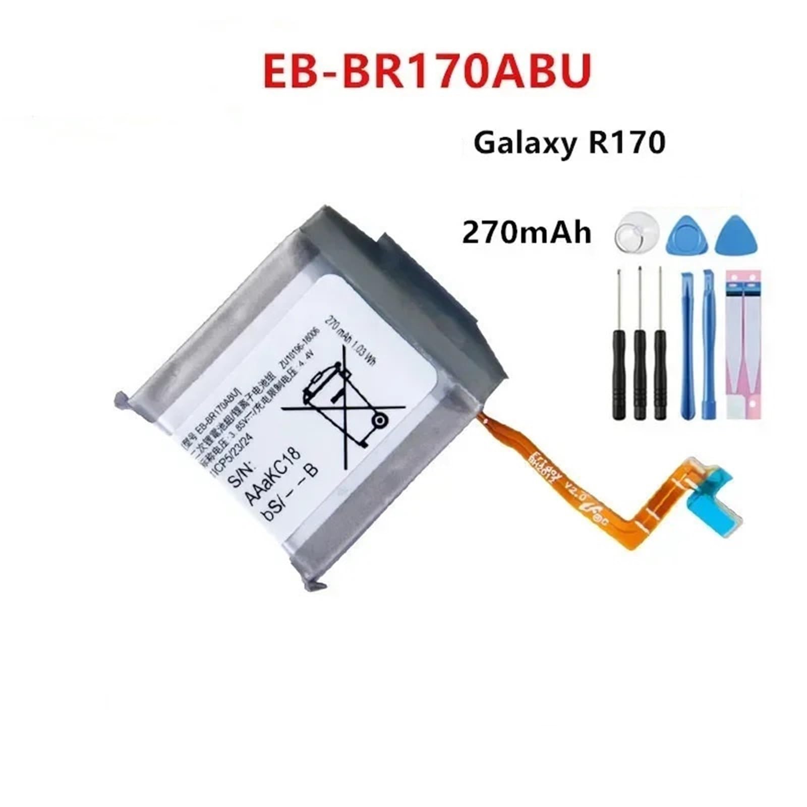 Batteria EB-BR170ABU 270 mAh for orologio EB-BR170/R170/Br170 con strumenti