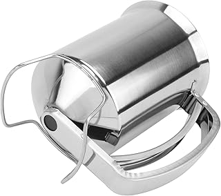 Lurrose Stainless Steel Batter Dispenser with Handle Easy-clean Pancake and Cupcake Batter Pourer for Baking Muffins Waffles Thin Pancakes and Cookies Molded Kitchen Tool for Baking