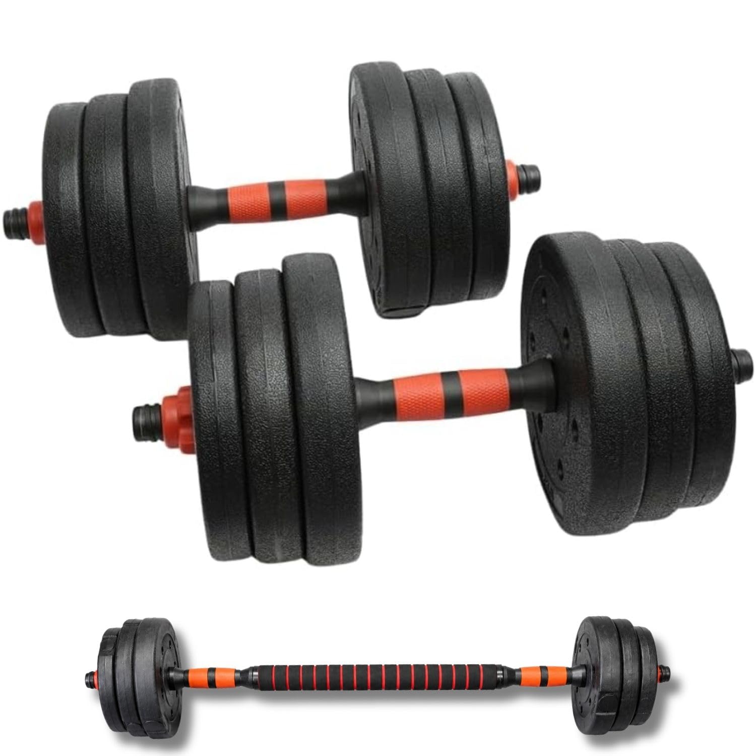 Northern Cement Dumbbells (10kg, 15kg, or 20kg Pair) – Adjustable Weight Training Dumbbells for Home Gym, Strength Workout Equipment for Arms, Chest & Full Body Training (10kg x 2 (20kg))