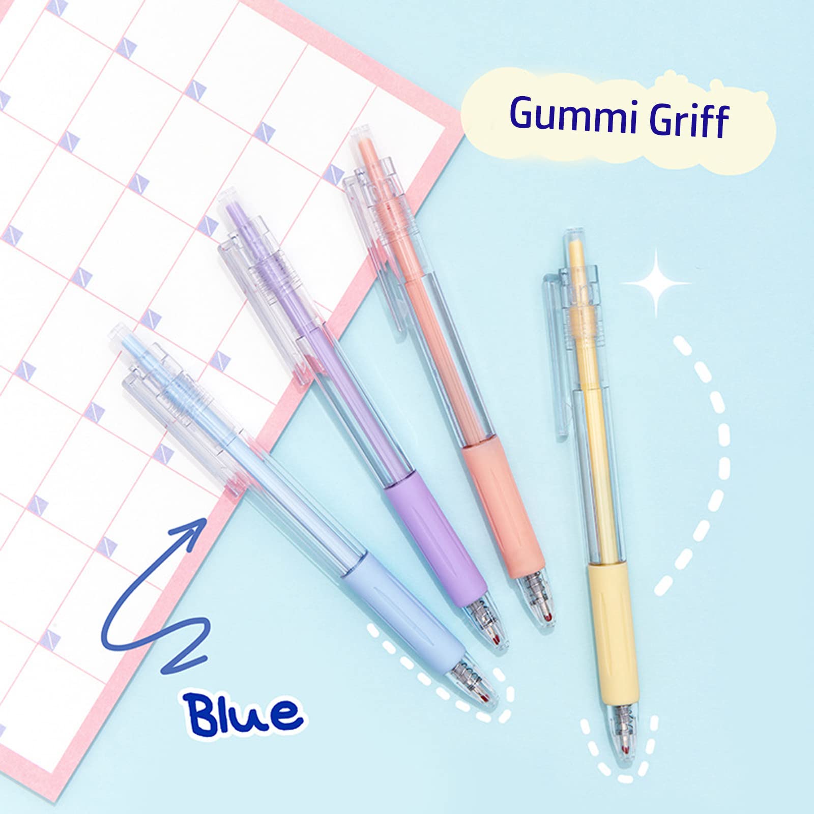 YUNYAN Set Di 12 Penne A Sfera In Gel Retrattili, A Forma Di Mucca Da Latte,, image size:1600x1600