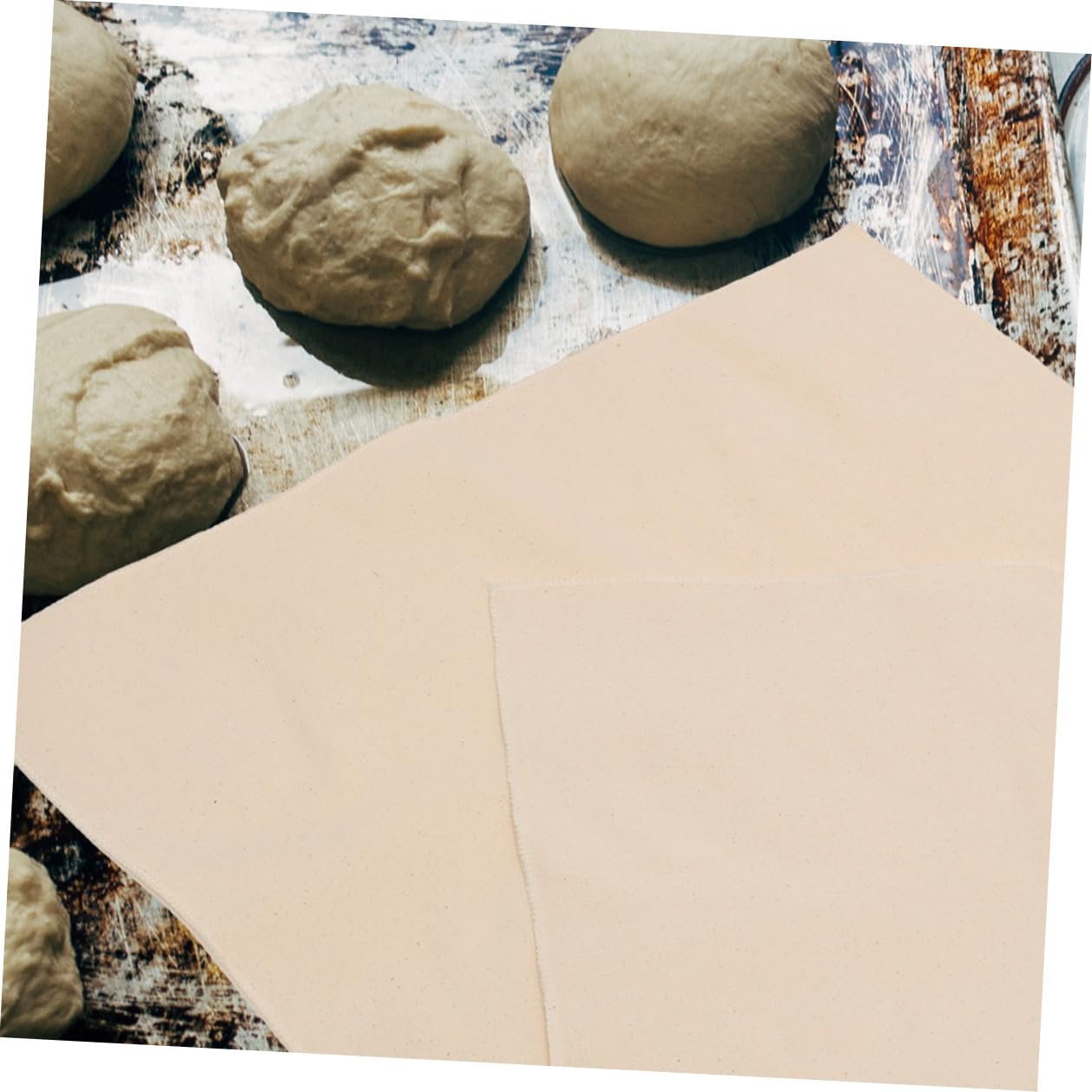 Angoily Dickes Gärtuch aus Baumwolle Canvas Atmungsaktives Brotbacktuch für Selbstgebackenes Brot Faltbar und Strapazierfähig Vielseitig für Bäckerei und Küchengebrauch