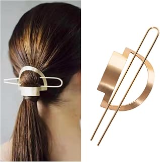Boho Stick Hair Pin Geometric Hair Clip Barrette Metal Hair Holder Clips Gold Minimalist Hair Clips Decorative Hair Accessories for Women and Girls
