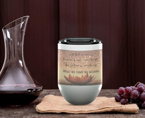 Vista 20 de TJ Originals Buddha Quotes Quiet the Mind and the Soul Shall Speak Regalos para ella – Taza de cerámica de 11 oz – Regalos de paz