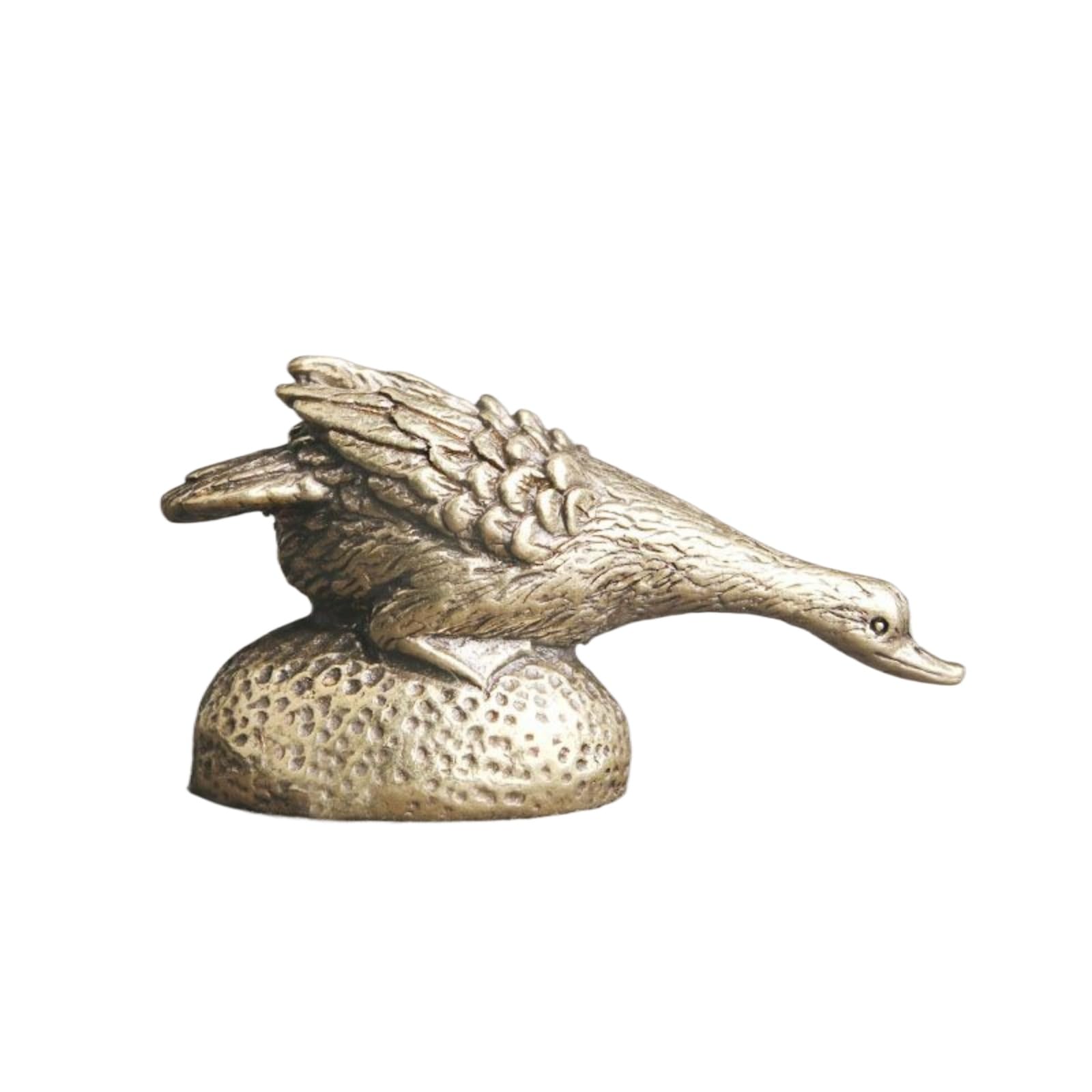 AOTTSD Brass Mini Swan Statue, Animal Sculpture Figurine, Home Office Desktop Decor Ornament, 58x32mm