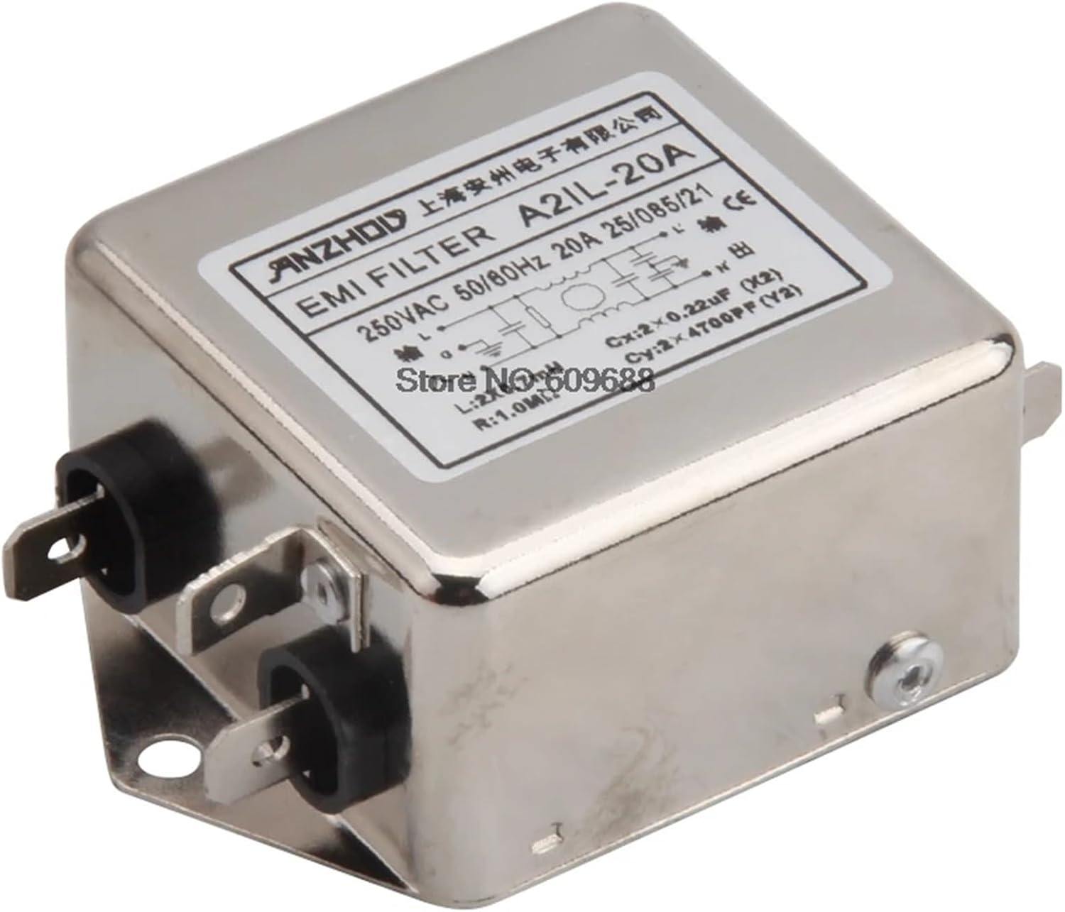 A2IL-6A 250V EMI AC Power Filter Noise Filter A2IL-10A A2IL-20A 6A 10A 20A(6A)