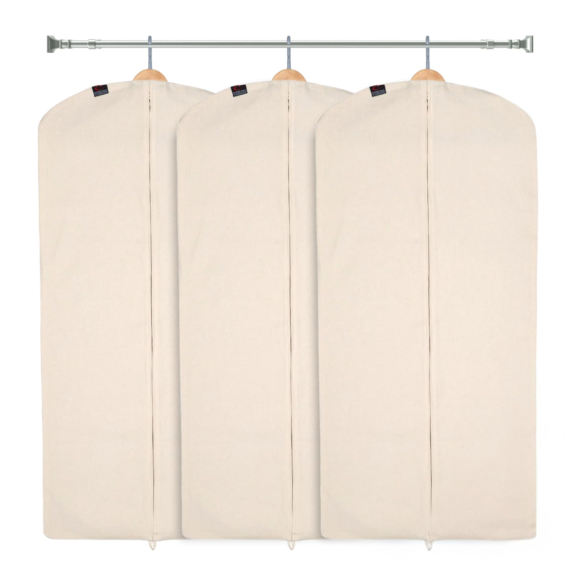 Housse de robe 100% coton Caraselle : protection haut de gamme et naturelle pour vos vêtements
