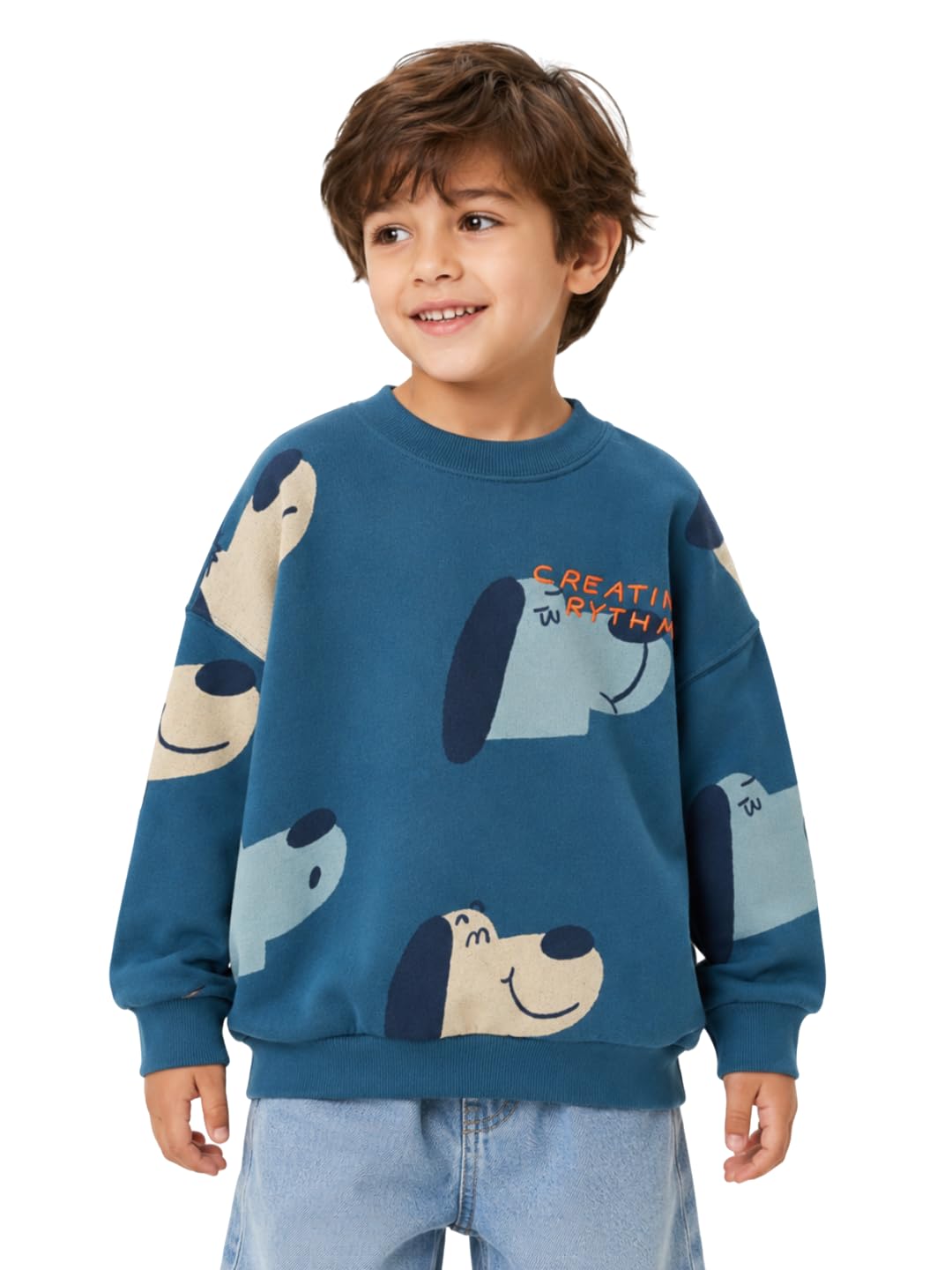 Alan Jones Clothing Boys & Girls Oversized Sweatshirt | Graphic Print | Age 3-10 Years | Warm & Comfortable Kids Pullover-picture-22