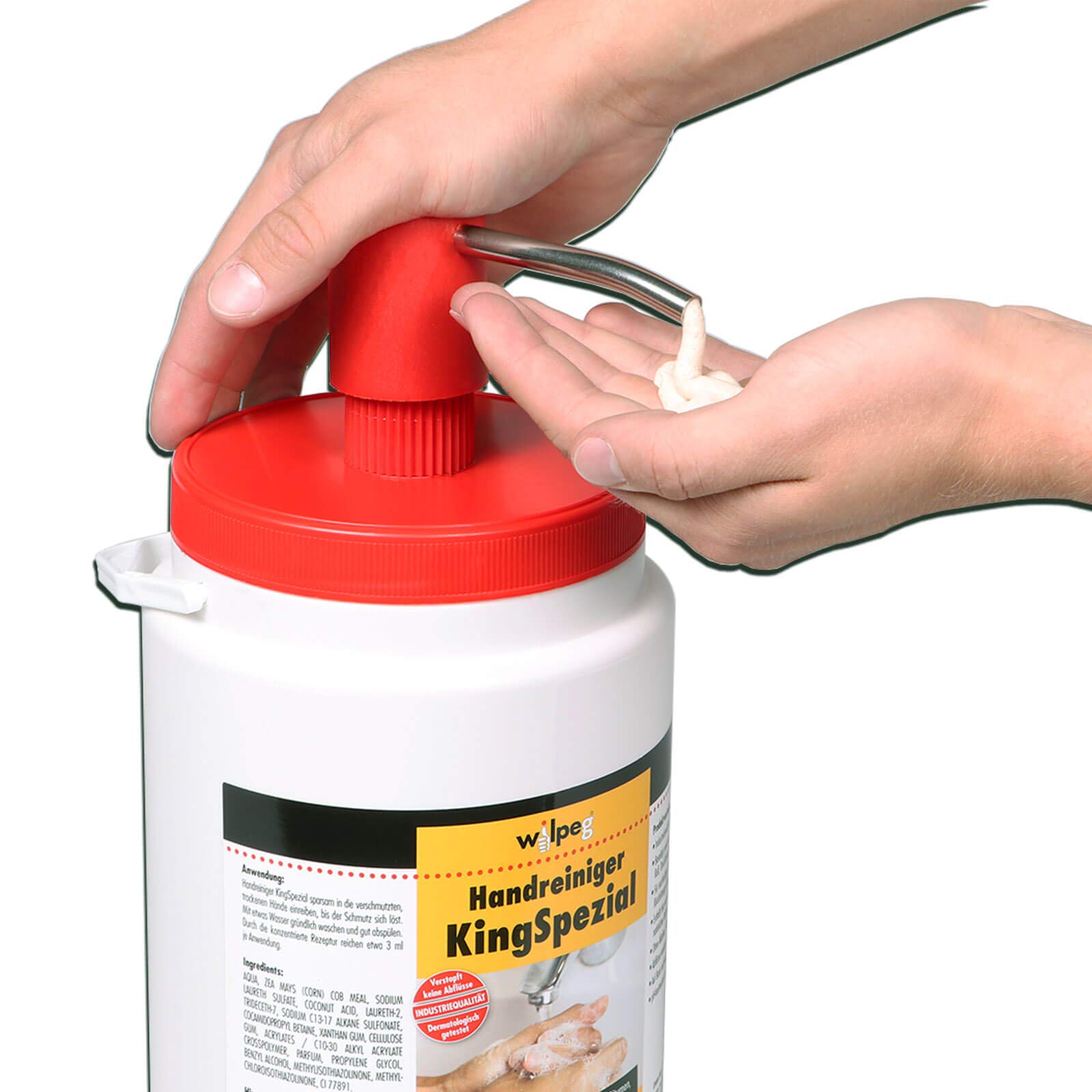 WILPEG KingSpezial Handreiniger Seife Waschpaste Handwaschpaste inkl. Waschbürste, Inhalt:6 Liter