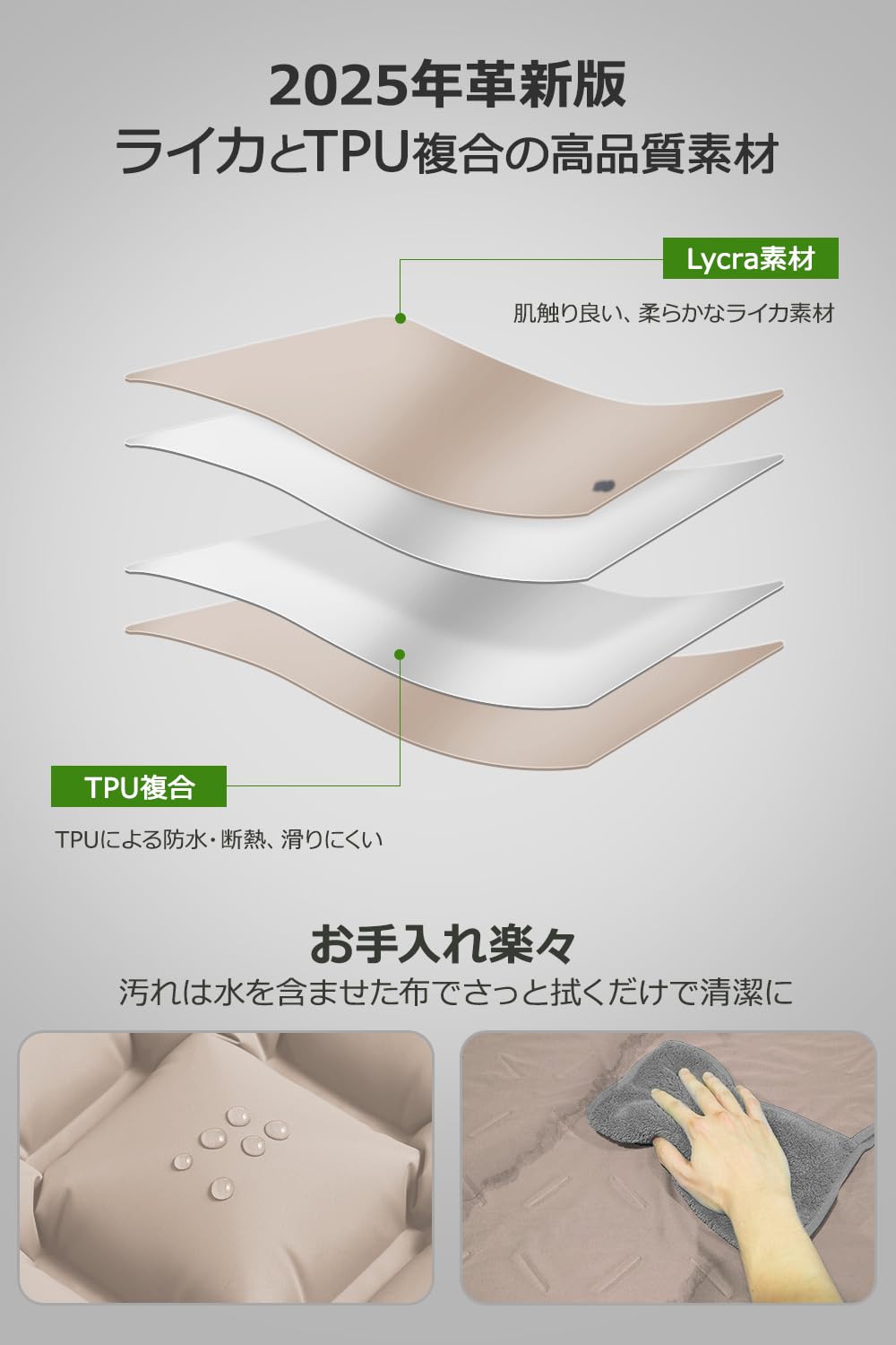 Amazon.co.jp: エアーマット キャンプ マット【25秒膨らむ・10CM厚さ