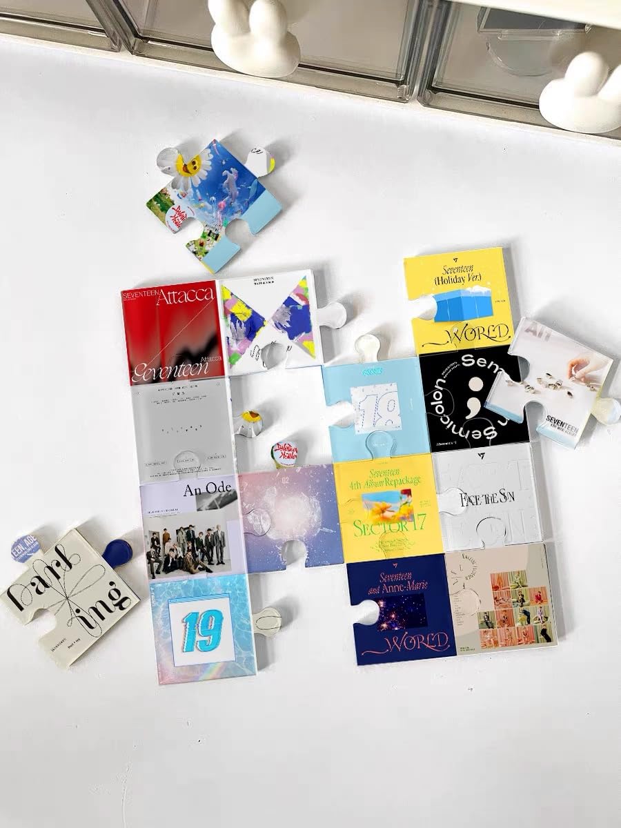 SSQIAN SEVENTEEN Merch Kpop Seventeen Album Cover Acrylic Puzzle
