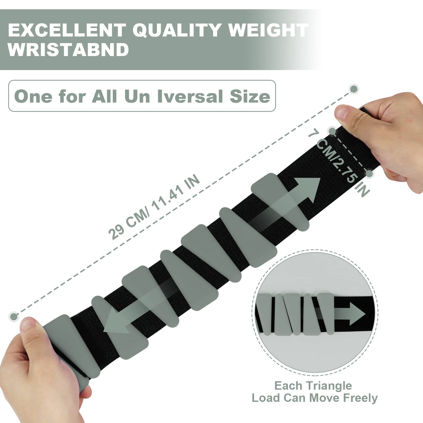 Wrist Weights Set of 2, Adjustable Silicone Workout Weights for Women and Men, Wearable Ankle/Wrist Weights Suitable for Yoga, Dance, Pilates, Pool Exercises and Jogging, 2lb - Image 2