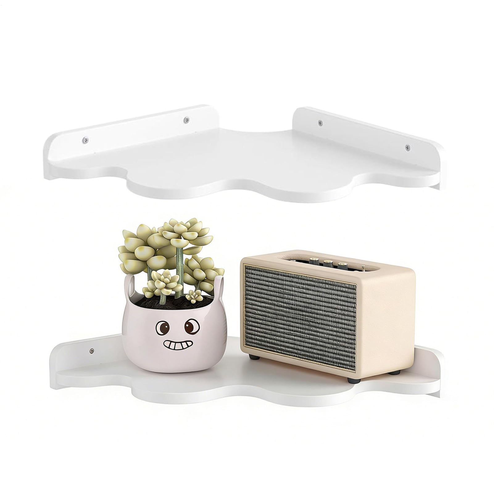 Étagère murale d'angle meuble de rangement flottant pour salle de bain et cuisine