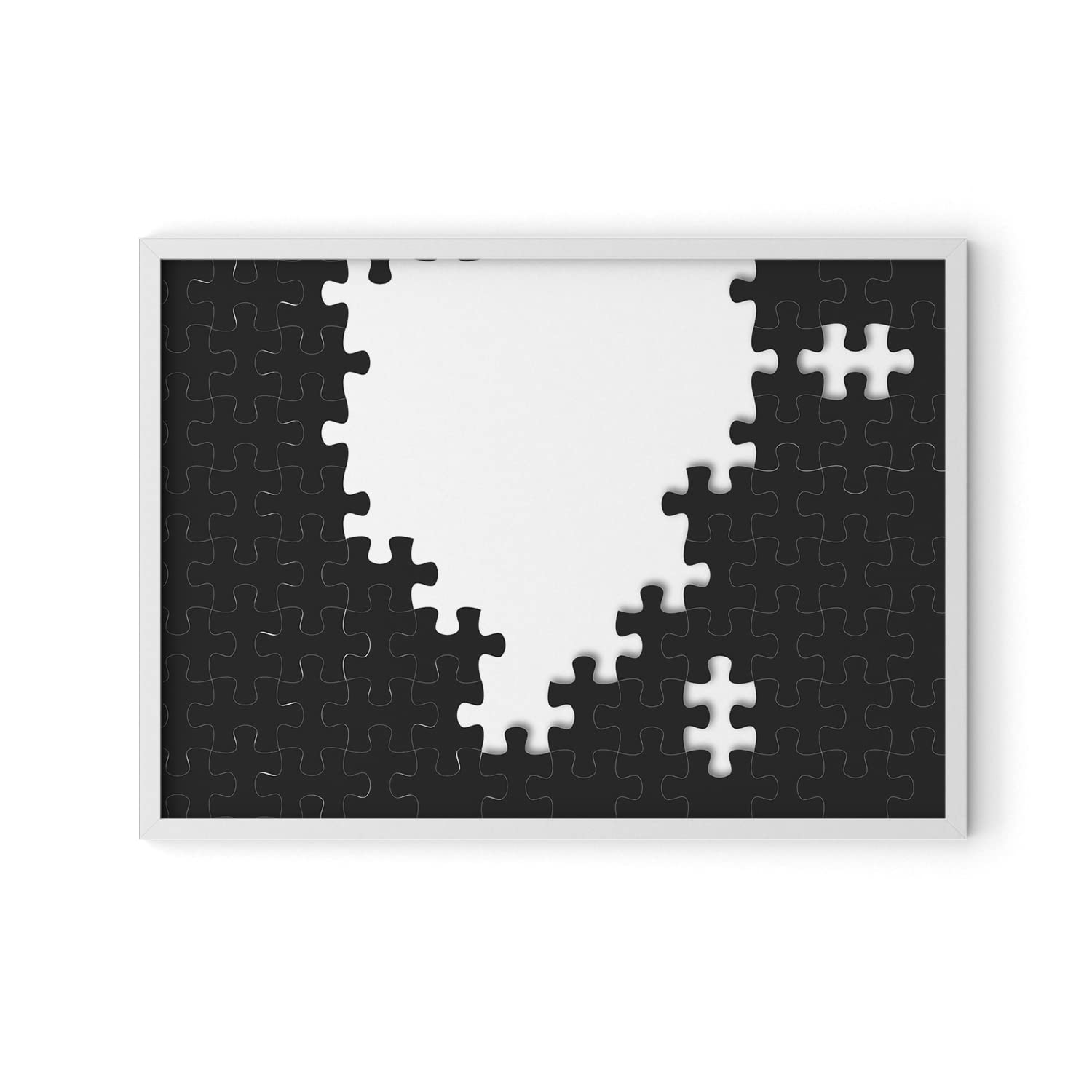 Marco para rompecabezas 50x70 cm compatible con Ravensburger 1000 (blanco) Marco de aluminio