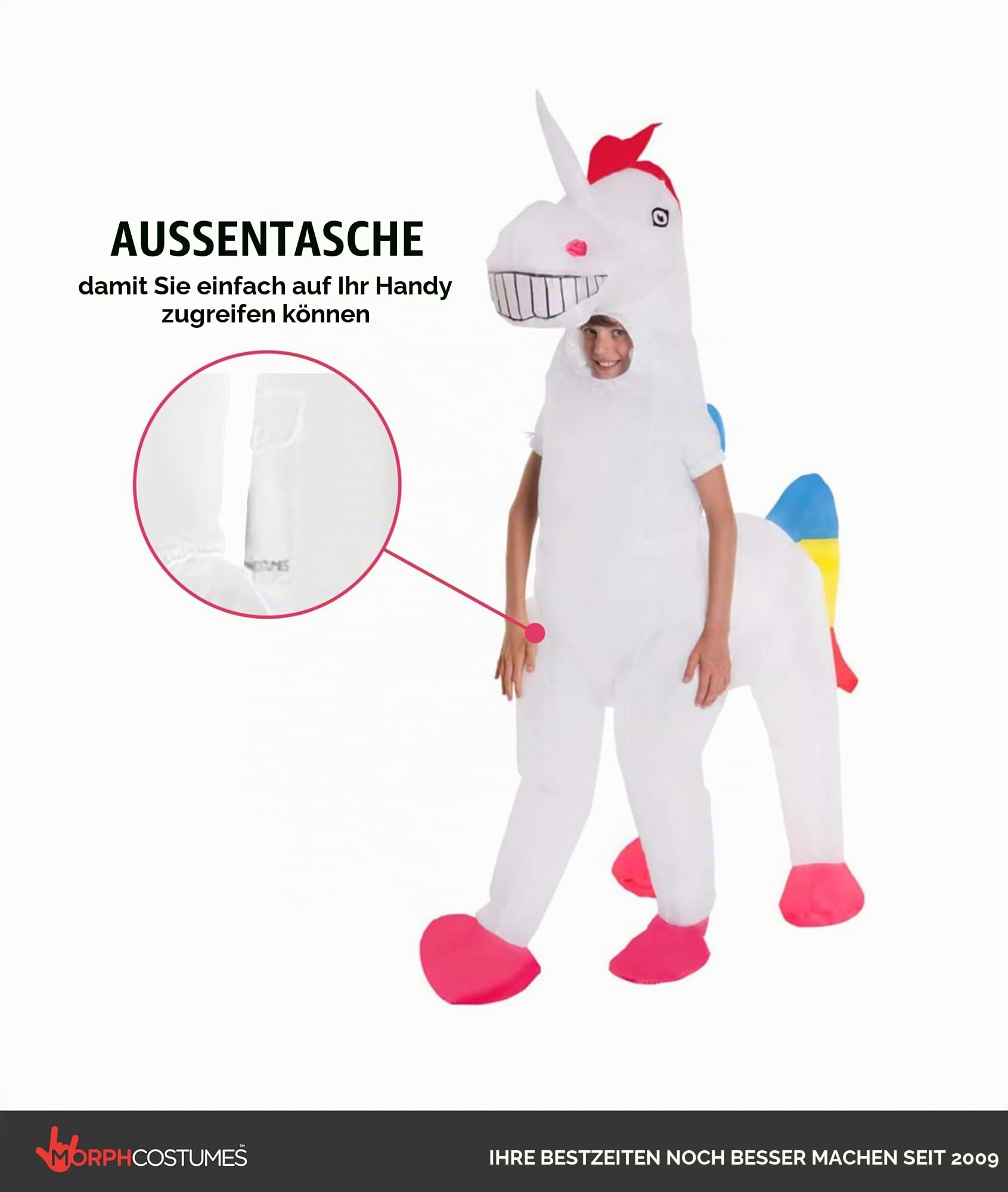 Morph Aufblasbares Einhorn Kostüm Kinder Einhorn Kostüm Aufblasbar Jungen Mädchen Faschingskostüme Kinder