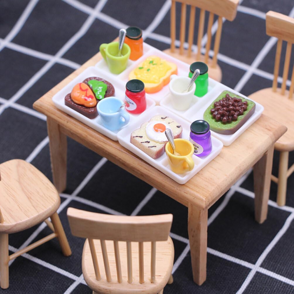 Modèle Bricolage Poupée MAGICLULU Lot De 10 Mini Chaises Pliantes Noires – Meubles Miniatures Maison De Poupée 1/12, Support Téléphone Ou Présentation, Plastique ABS Solide