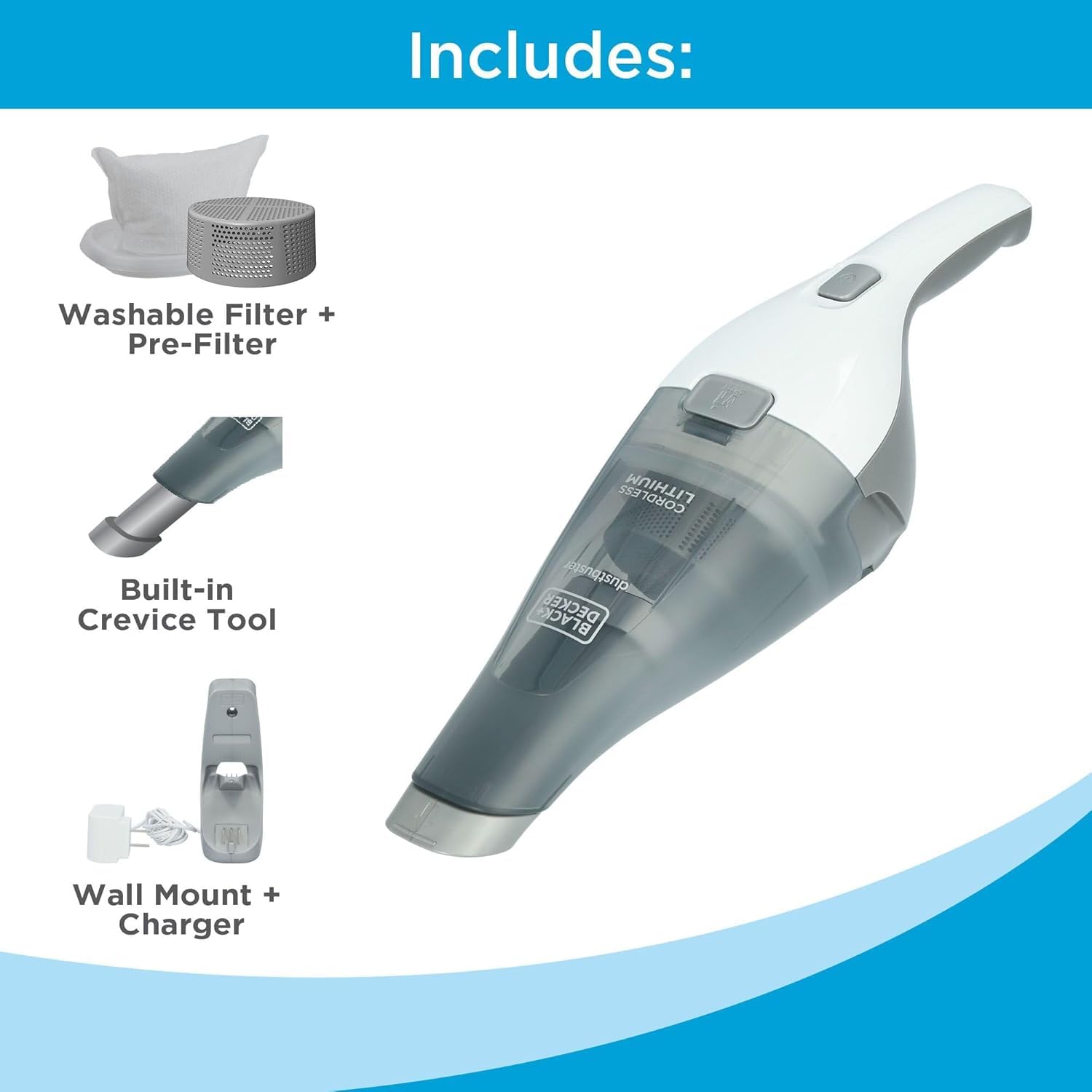 BLACK+DECKER dustbuster Cordless Handheld Vacuum - Key Features