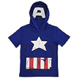 Avenger Little Boys and Toddler Hooded Tee With Mask