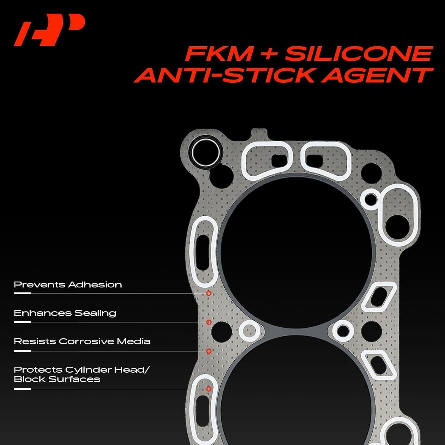 A-Premium L4 2.6L Engine Cylinder Head Gasket Compatible with Honda Passport 1994-1996 & Isuzu Amigo 1989-1994, Pickup 1988-1995, Rodeo 1991-1997, Trooper 1988-1991, Graphite