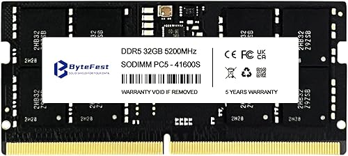 DDR5 RAM 32GB 5200MHz PC5-41600 CL42 1.1V SODIMM 262-Pin Módulos de memoria RAM para portátilNotebook