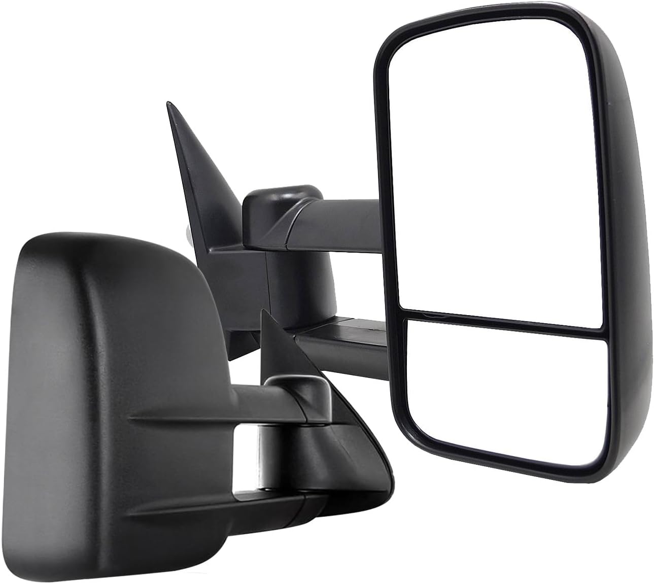 Towing Mirrors fit for 1999-2006 Chevy Silverado 1500 2500 3500 GMC Sierra Yukon XL Tahoe Suburban Avalanche Manual Operated Telescoping Black Pair