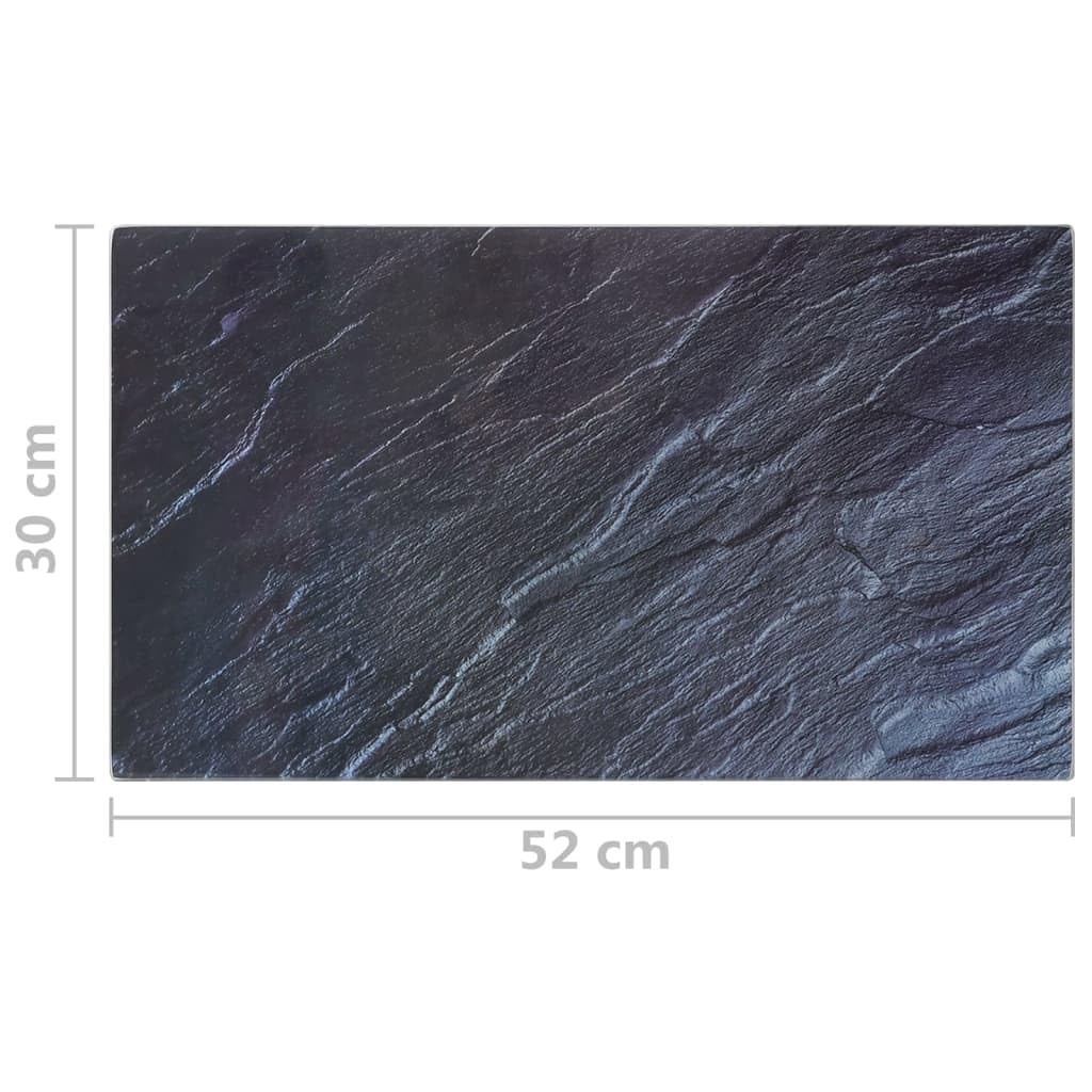 Lot de 2 planches à découper en verre trempé avec motif pierre naturelle