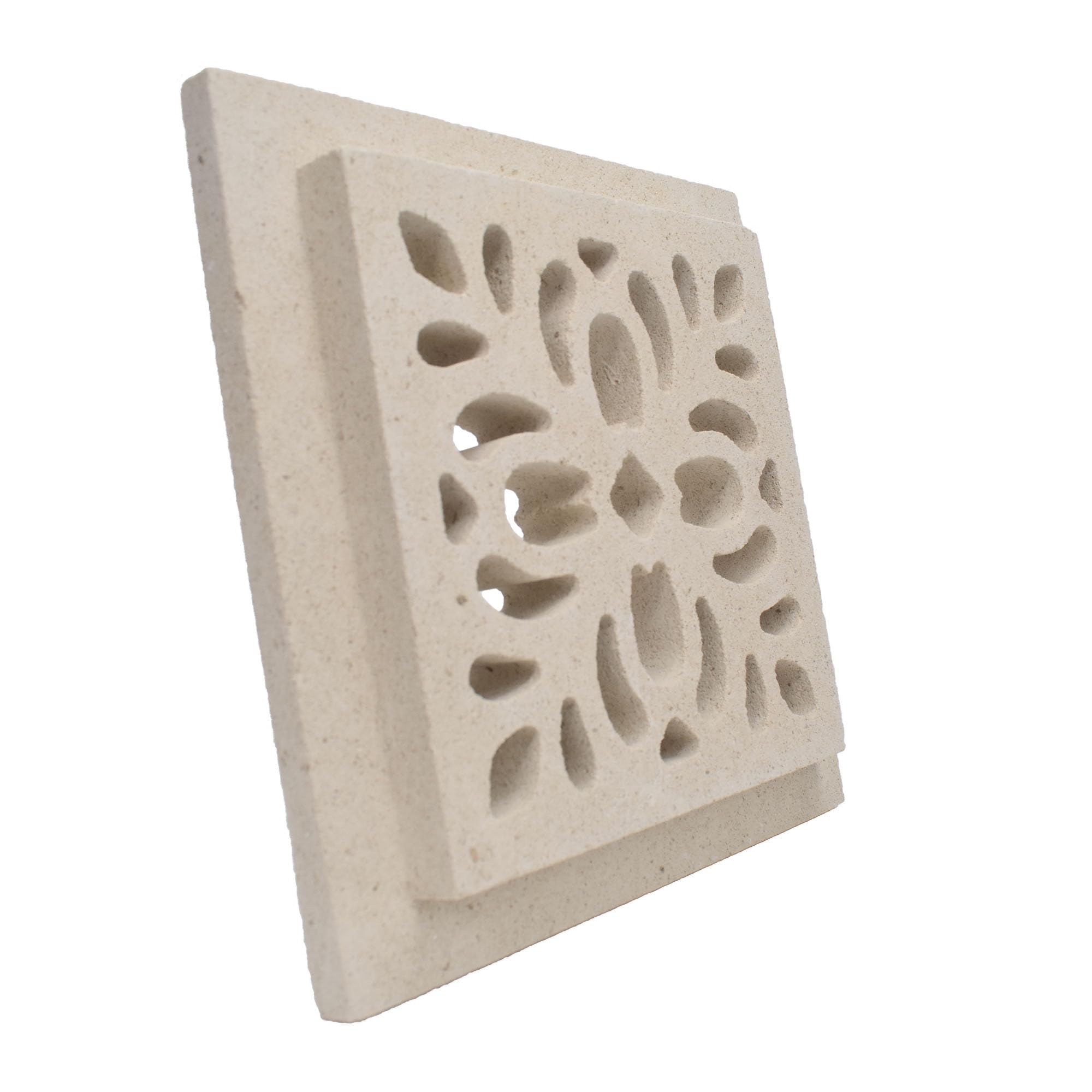 Griglia Ventilazione In Pietra Leccese - Per Tubi ø 100/120/150mm, Rete Anti-insetti, Idrorepellente