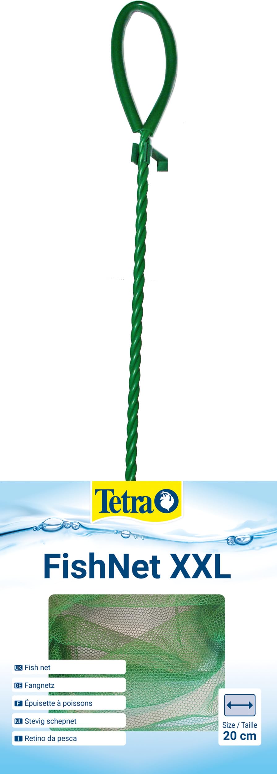 Tetra FN Fish-Net Größe XXL- hochwertiges Fangnetz aus reißfestem Nylon, der Kescher ermöglicht das leichte und schonende Fangen von Fischen aus dem Aquarium, Netzgröße 20 cm