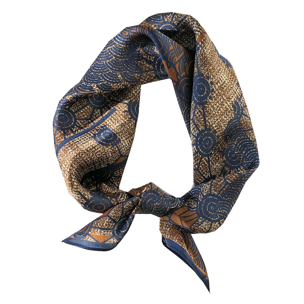 Riho Men's Classicblue 12 Momme 100% Mulberry Silk Neckerchief (53X53cm) (Classicblue)