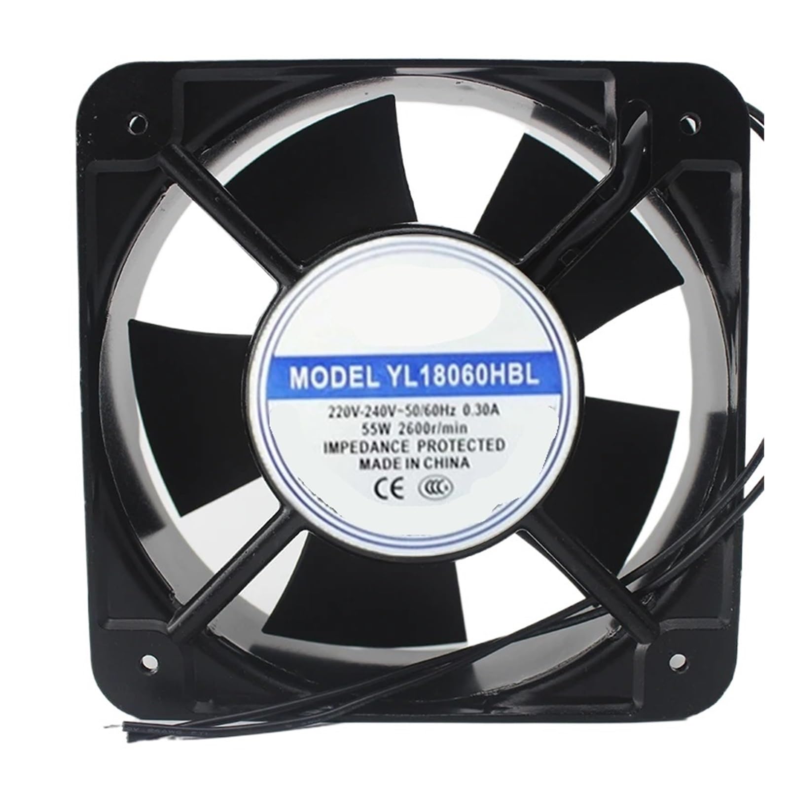 UITGVDQAT YL18060HBL Server Cooling Fan AC 380V 0.16A 180x180x60mm 2-Wire