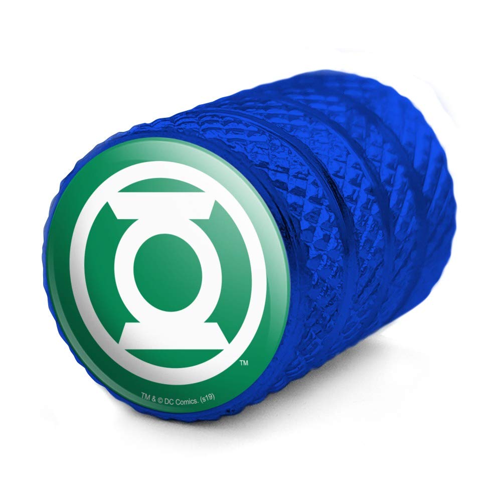 Green Lantern White Logo Motorcycle Bicycle Bike Tire Rim Wheel Aluminum Valve Stem Caps