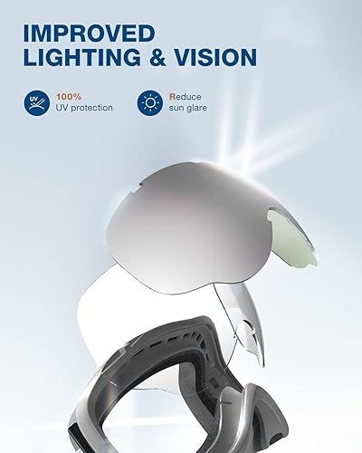 Miniatura 4 de ZIONOR Lagopus Gafas de protección UV para esquí y snowboard, antiniebla, para hombres, mujeres, jóvenes