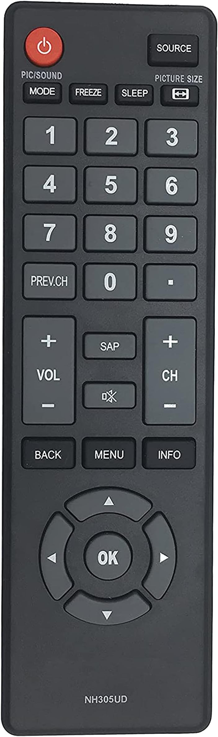 Universal Remote Compatible for Emerson NH303UD LF320EM4 LF320EM4A LF320EM5S LE240EM4 LE320EM4 LE391EM4 TV Remote Control