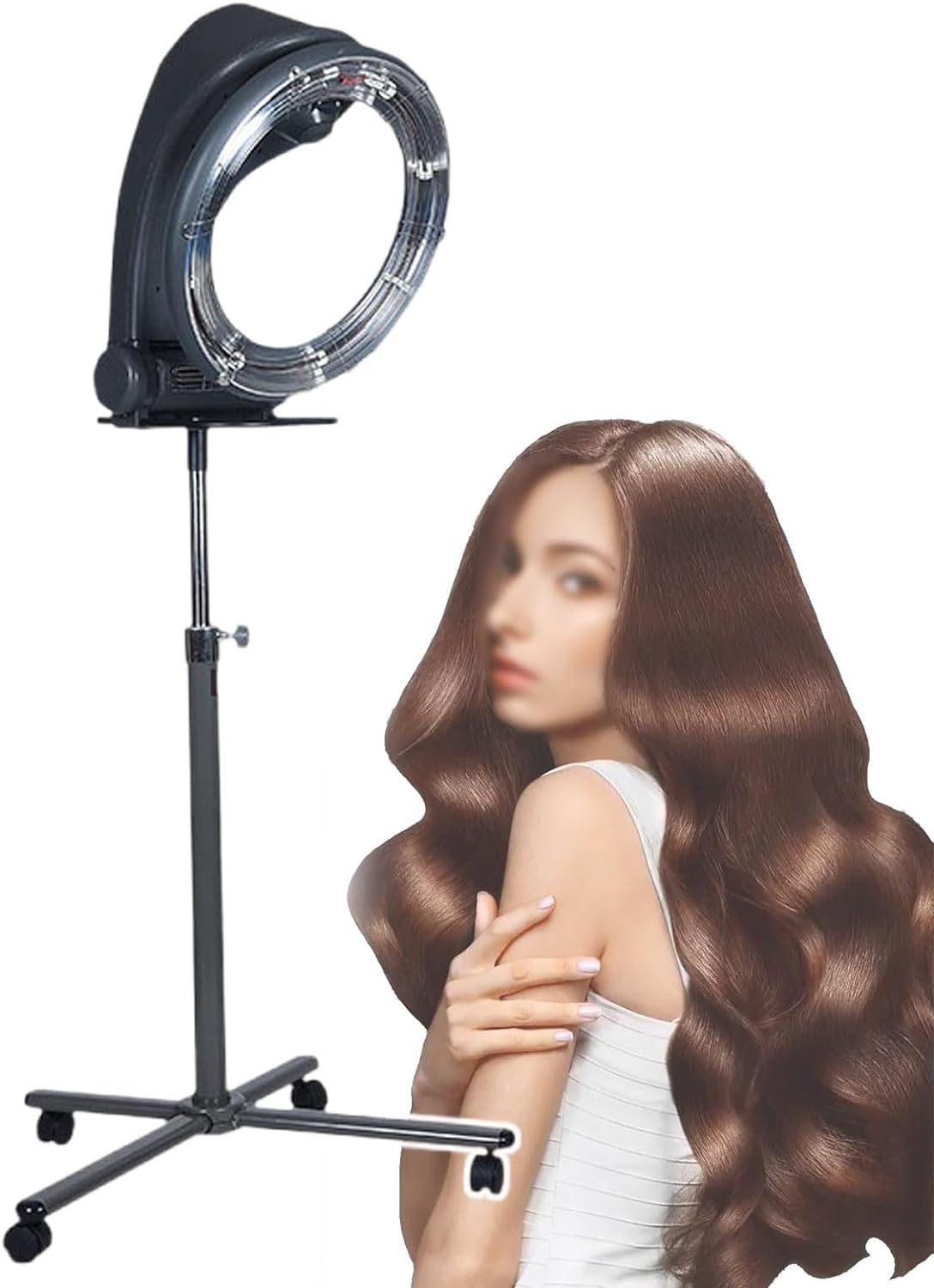 Orbiting Salon Dryer-Hair Steamer Standing Professional Color Processor Salon Hair Dryer Spa 360 Rotating