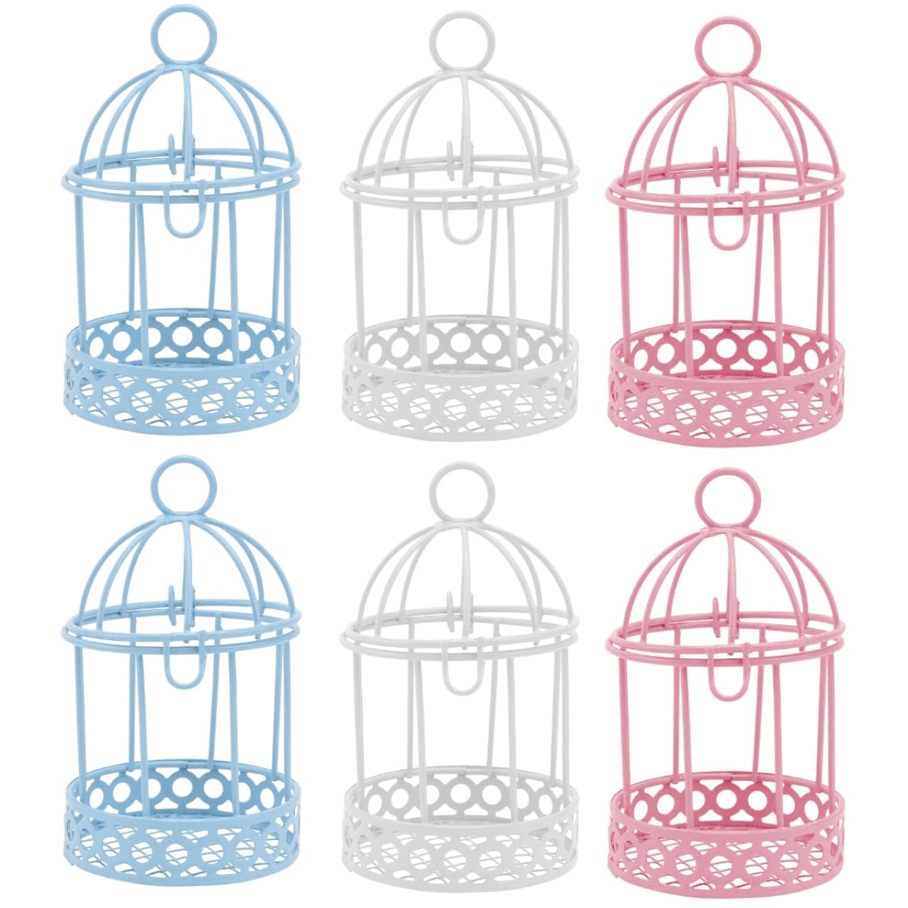 Bureau encombré ? Organisez avec 6 mini cages décoratives en fer forgé