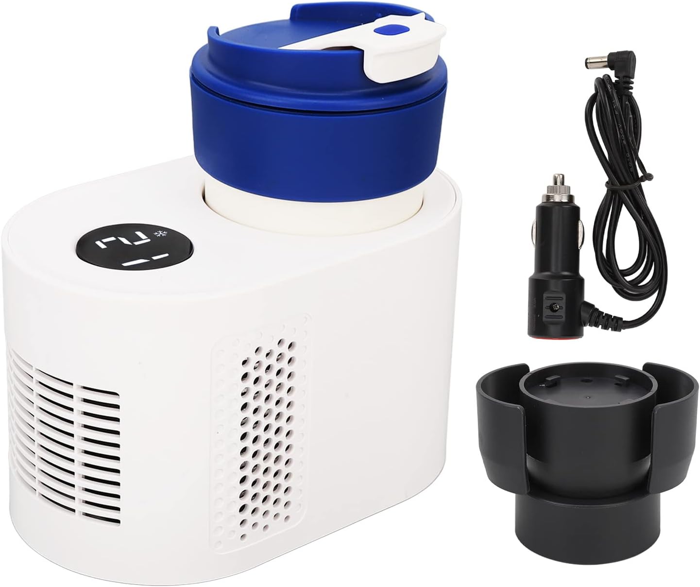 HEEPDD 2 in 1 Car Cup Warmer Cooler, Quick Temperature Control from 32°F to 140°F, Ideal for Drivers and Travelers 2 in 1 Car Cup Warmer Cooler, ABS Material, Nan Household Appliances (White)