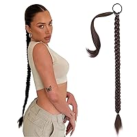 Vista 21 de SEIKEA Extensión de Cola de Caballo Larga DIY Trenzada con Banda para el Cabello, Extensiones de Cabello Liso Envolvente, Postizo Sintético Suave