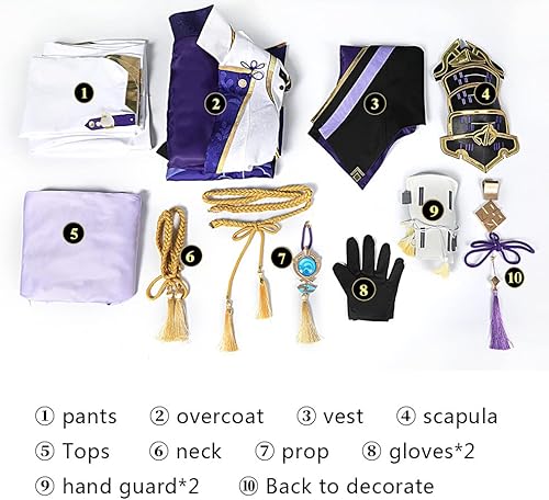 Miniatura 15 de Weixu Disfraz de cosplay de todos los personajes, traje de uniforme de Halloween, traje de carnaval para mujeres y hombres