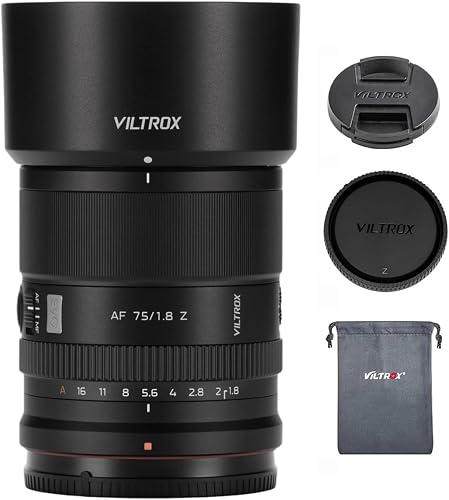 VILTROX 75mm f/1.8 F1.8 Z EVO APS-C Large Aperture Autofocus Prime Cameras Lens for Nikon Z-Mount Z30 Z50 Z50II ZFC Z5 Z5II Z6 Z6II Z6III Z7 Z7II Z8 Z9 ZF ZR