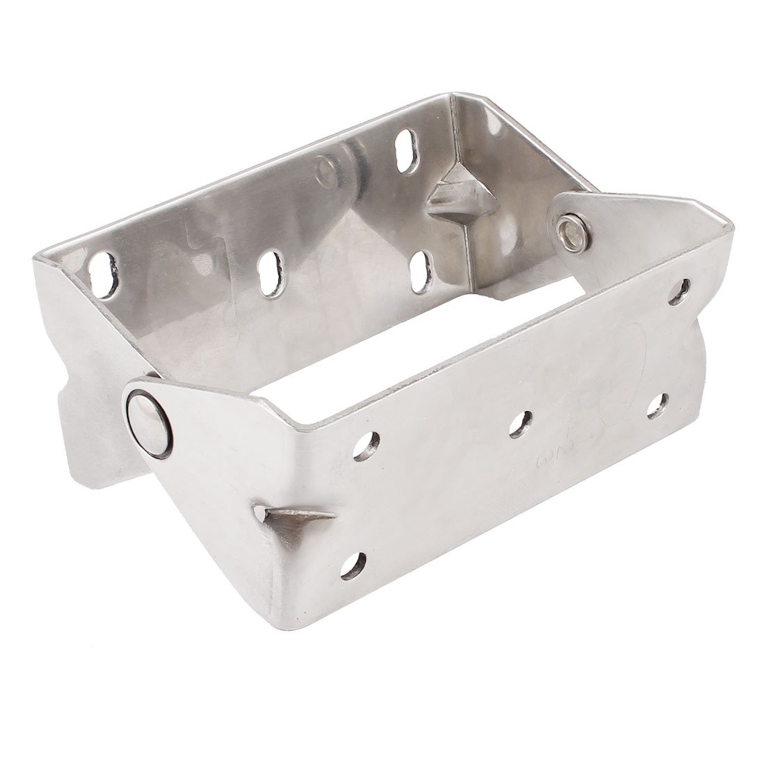 Aexit 5mm Mounted Clothes Hangers Hole Double Open Stainless Steel Walk in Freezer Children's Clothes Hangers Door Hinge