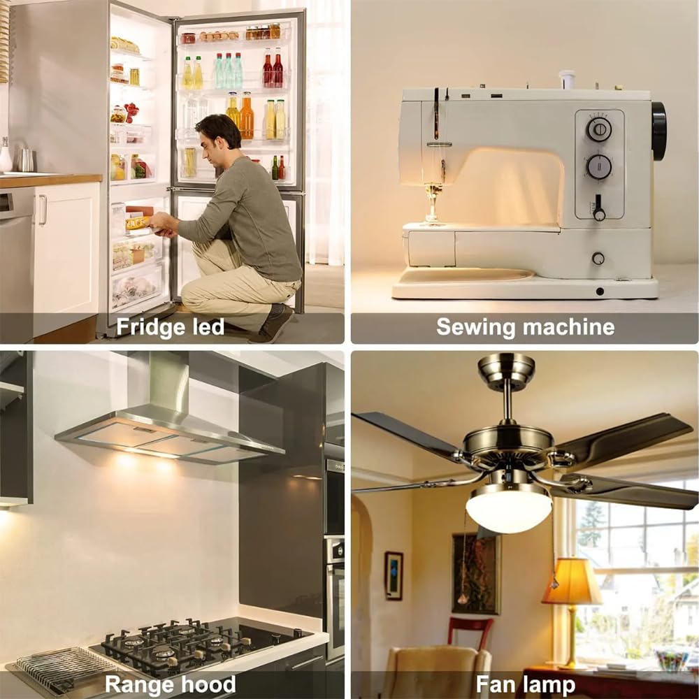 10 Piezas T20 1W E14 220V LED Bombilla Tubo De Luz De Filamento Tubular Regulable Refrigerador De Vidrio Transparente Colgando Mini Lámpara De Noche