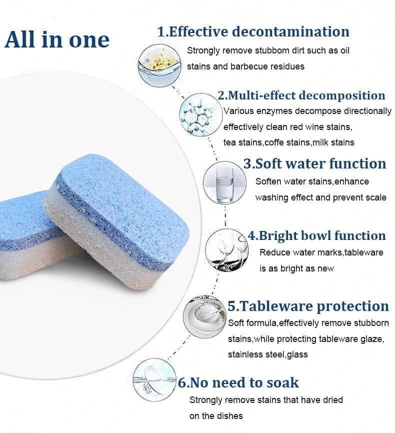 AJS ENTERPRISE 12 Pcs Washing Machine Cleaner Tablets – Descaler for Front Load & Top Load Washing Machines | Drum & Tub Deep Clean Descaling Tablets 4