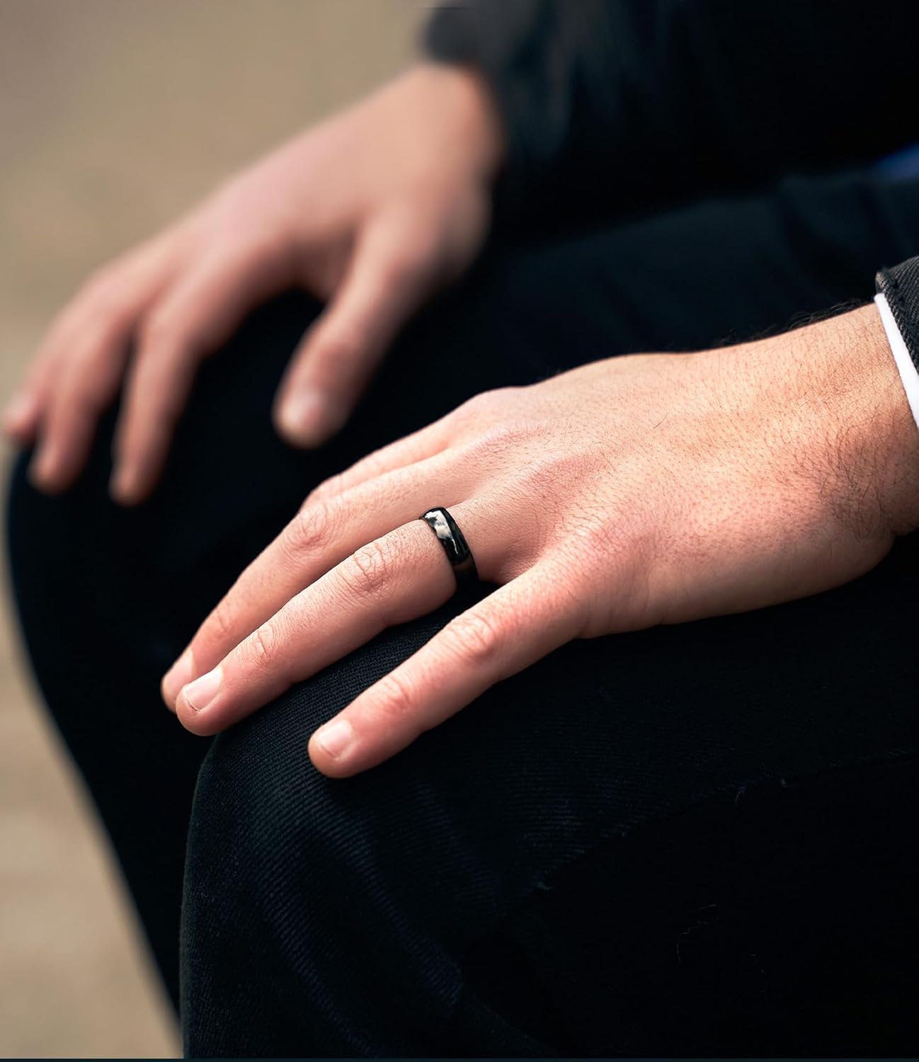 TIGRADE Black Titanium Ring 2mm 4mm 6mm 8mm Dome High Polished Wedding Band Size 3-14.5 - Image 5