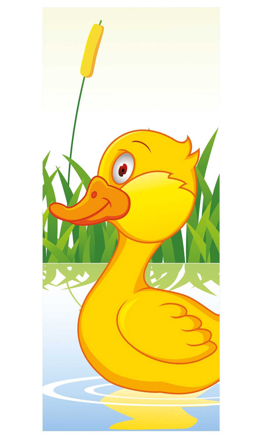 Photo de porte famille canards au lac | Décoration murale et film adhésif chambre bébé