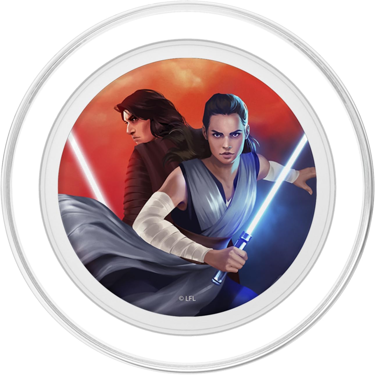 Star Wars: The Last Jedi Exclusive Rey & Kylo Portrait PopSockets MagSafe PopGrip for iPhone