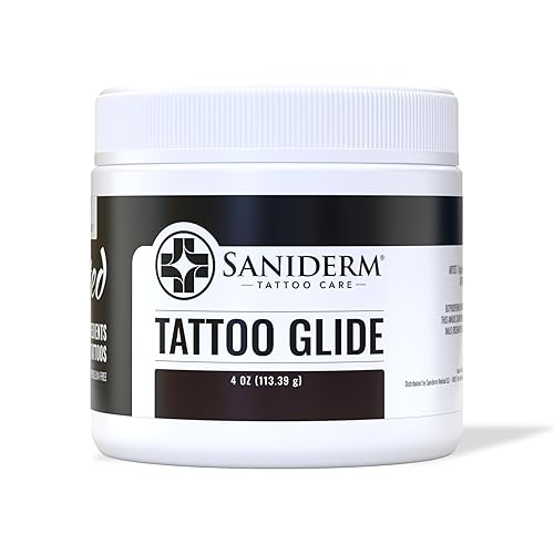 Miniatura 9 de Saniderm Tattoo Glide, Crema hidratante de tatuaje premium (4 onzas)  Uso durante y después del proceso de tatuaje, hecho con ingredientes naturales