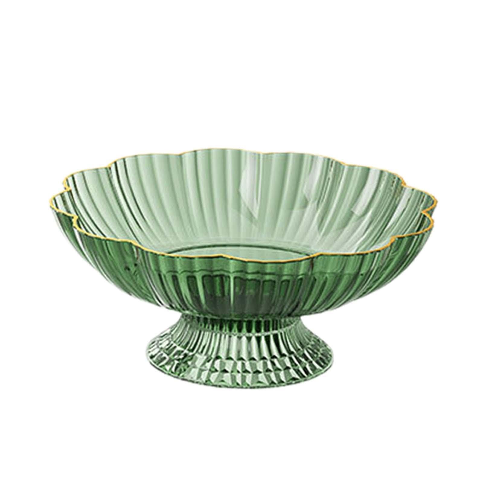 TWISAXC Multifunctional Vegetable Holder Fruit Plate And Pedestal Fruit Bowl Offering Both Functionality And Style On Countertops Serving Bowl Removable Pedestal Snacks Tray, Green