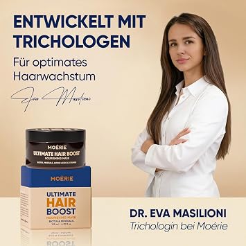Haarwachstum Haarmaske gegen Haarausfall – Mit Biotin & Koffein – Fördert das Haarwachstum stärkt die Haarwurzel und unterstützt kräftigeres Haar – Für Frauen & Männer (Dreierset)